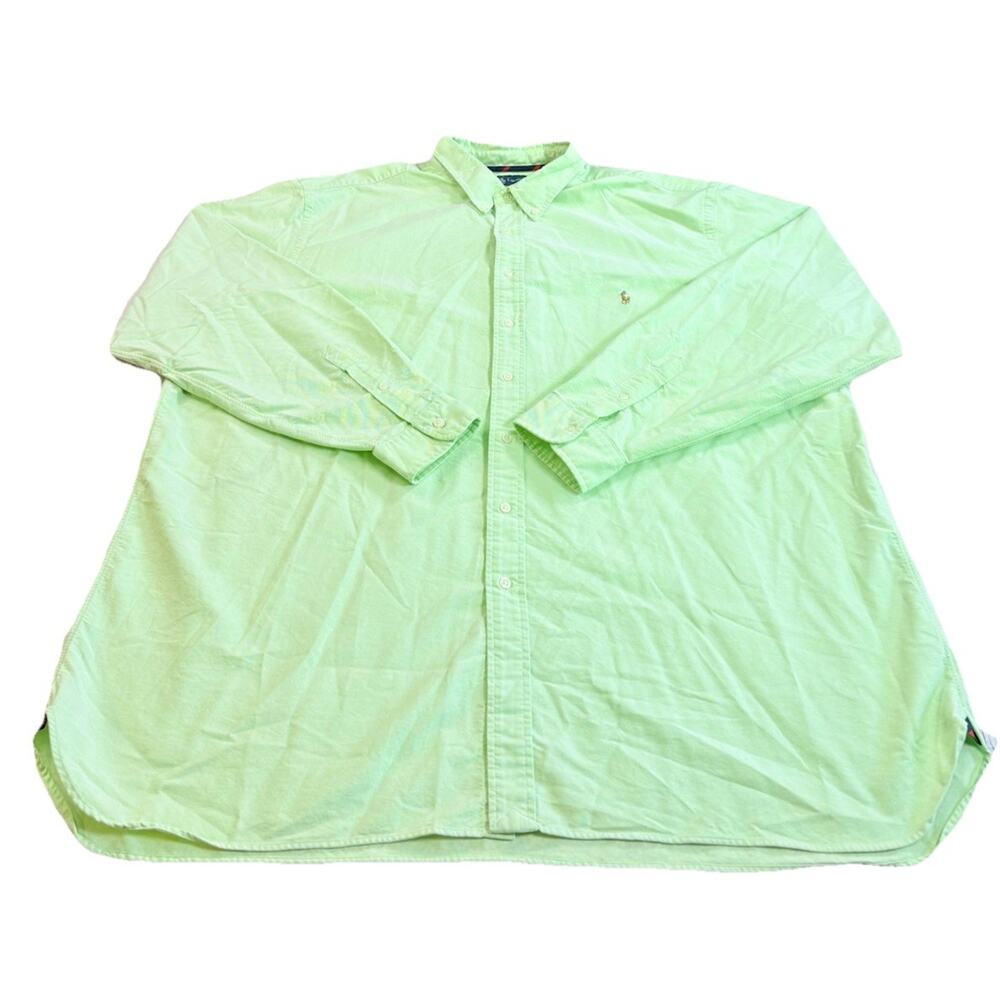 Ralph Lauren Men’s Long Sleeve Classic Fit Button Down Shirt Green Size 3XLT
